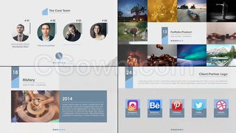 現代通用商務場景公司產品服務企業時間線包裝介紹宣傳片 ae模板下載