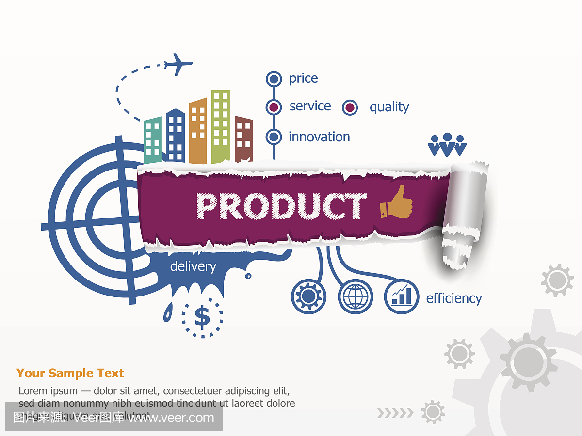 產品概念和突破紙孔凹凸不平的邊緣